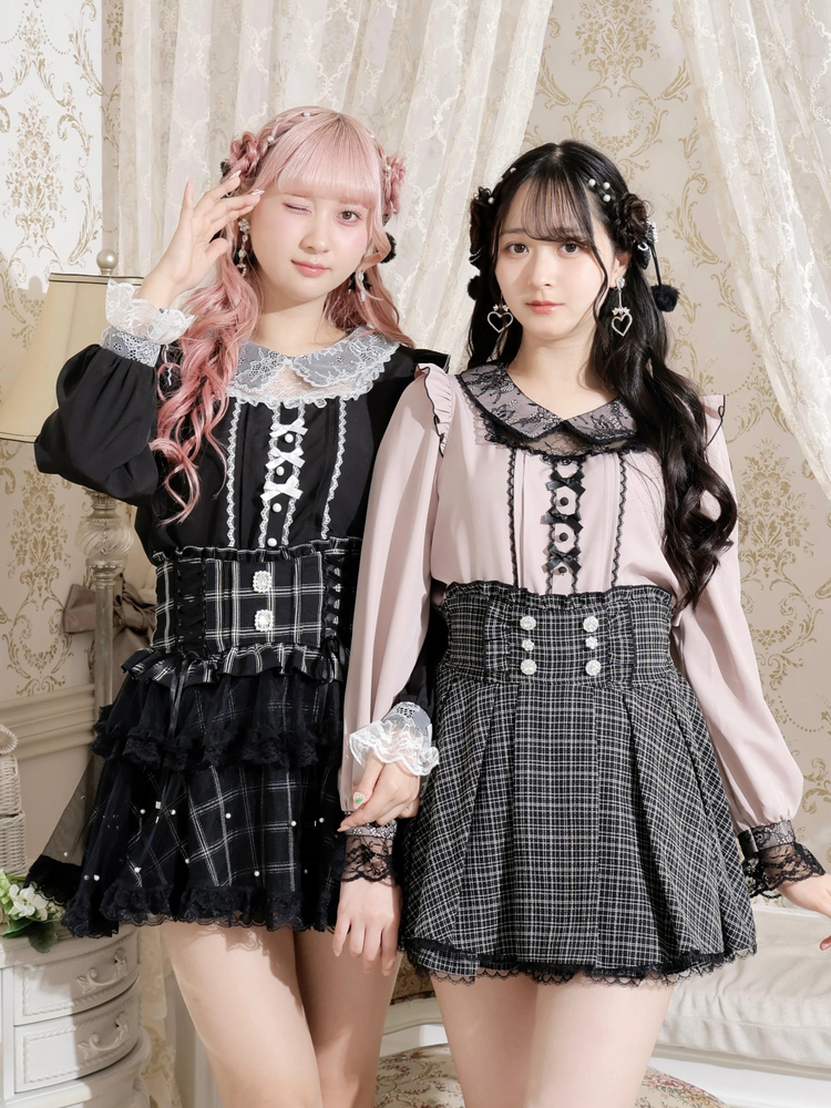 NOEMIE(ノエミー) |メニーリボンデコルテレースブラウス