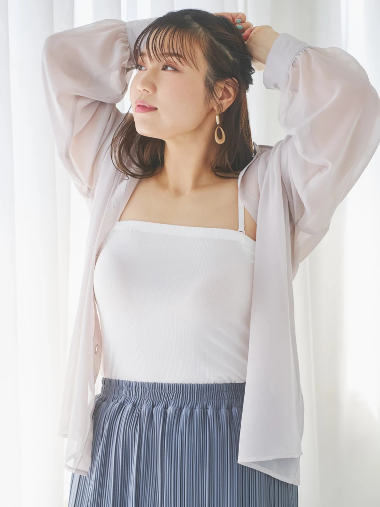 カップ付き2WAYキャミソール[3L-5L]（大きいサイズ・ぽっちゃり女子