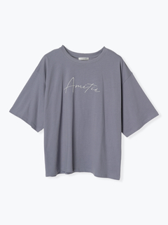 Re-J＆SUPURE(リジェイ＆スプル) |【接触冷感】筆記体刺繍Tシャツ