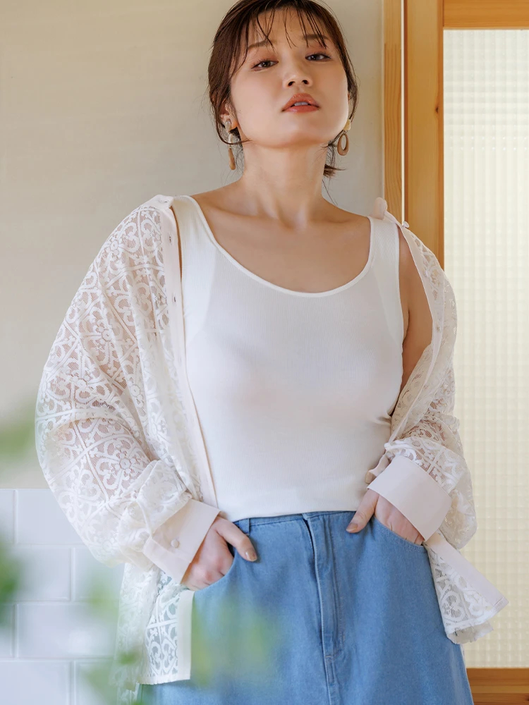 3L～5L]カップ付きタンクトップ（大きいサイズ・ぽっちゃり女子