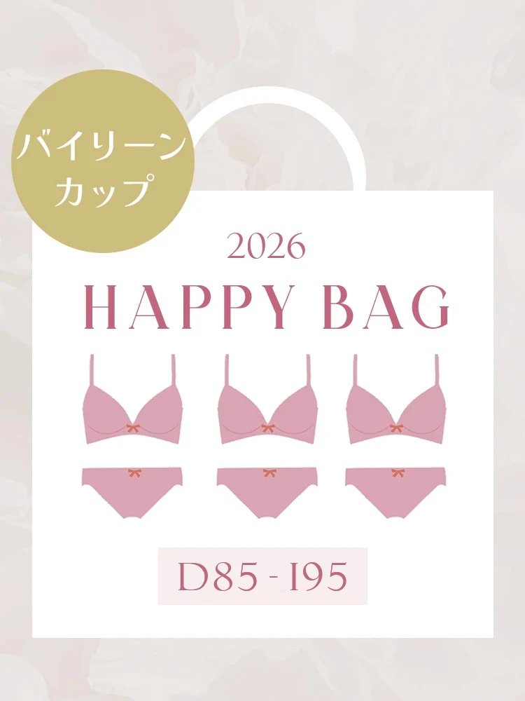 D85-I95]バイリーンカップブラ＆ショーツHAPPY BAG【WEB限定】（大きい