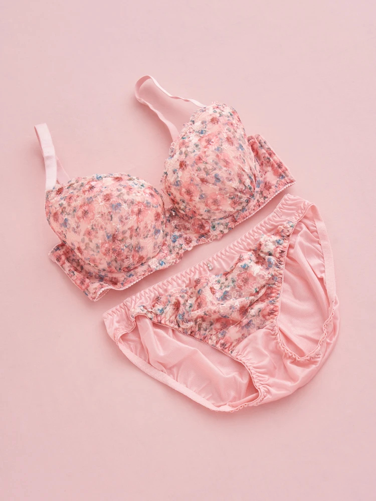 D85-I95]バイリーンカップブラ＆ショーツ3点セット【WEB限定】（大きい