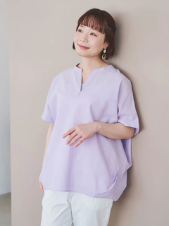 袖チュールリボンブラウス（大きいサイズ・ぽっちゃり女子向け