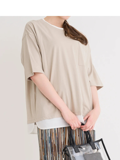 Re-J＆SUPURE(リジェイ＆スプル) |【接触冷感】USAコットンフェイクレイヤードTシャツ