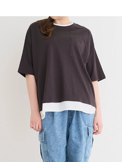 Re-J＆SUPURE(リジェイ＆スプル) |【接触冷感】USAコットンフェイクレイヤードTシャツ