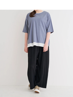 Re-J＆SUPURE(リジェイ＆スプル) |【接触冷感】USAコットンフェイクレイヤードTシャツ