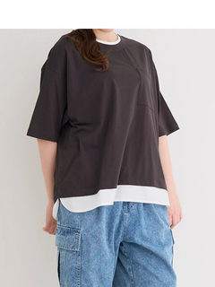 Re-J＆SUPURE(リジェイ＆スプル) |【接触冷感】USAコットンフェイクレイヤードTシャツ
