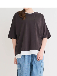 Re-J＆SUPURE(リジェイ＆スプル) |【接触冷感】USAコットンフェイクレイヤードTシャツ