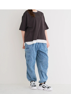 Re-J＆SUPURE(リジェイ＆スプル) |【接触冷感】USAコットンフェイクレイヤードTシャツ