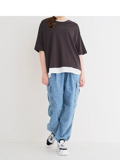 Re-J＆SUPURE(リジェイ＆スプル) |【接触冷感】USAコットンフェイクレイヤードTシャツ