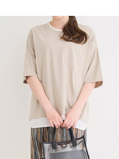 Re-J＆SUPURE(リジェイ＆スプル) |【接触冷感】USAコットンフェイクレイヤードTシャツ