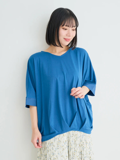 7分袖フラワー刺繍ティアードチュニック(大きいサイズ 7分袖フラワー刺繍ティアードチュニック(大きいサイズ