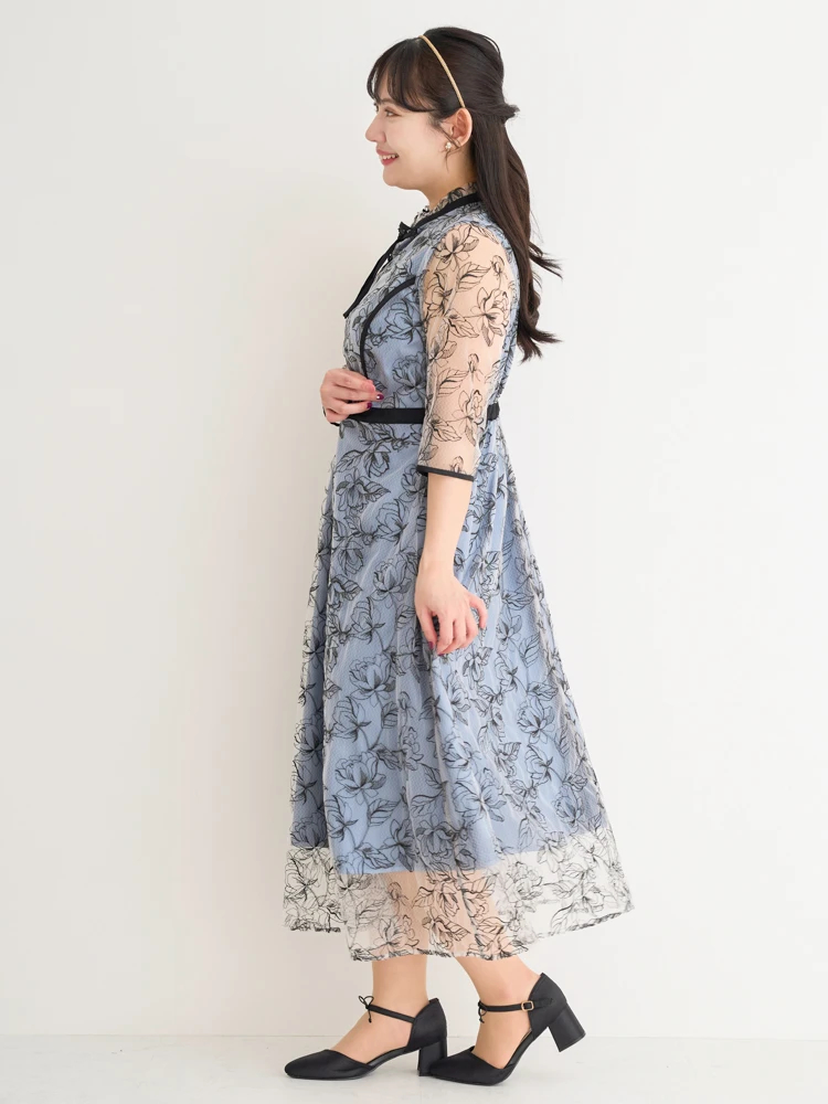 フラワーチュールドレス（大きいサイズ・ぽっちゃり女子向け