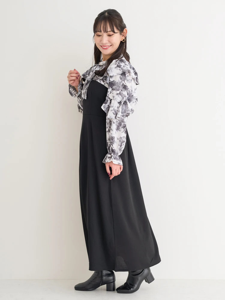 正規 宇宙柄 美品 ボンポワン 8A ワンピース ドレス