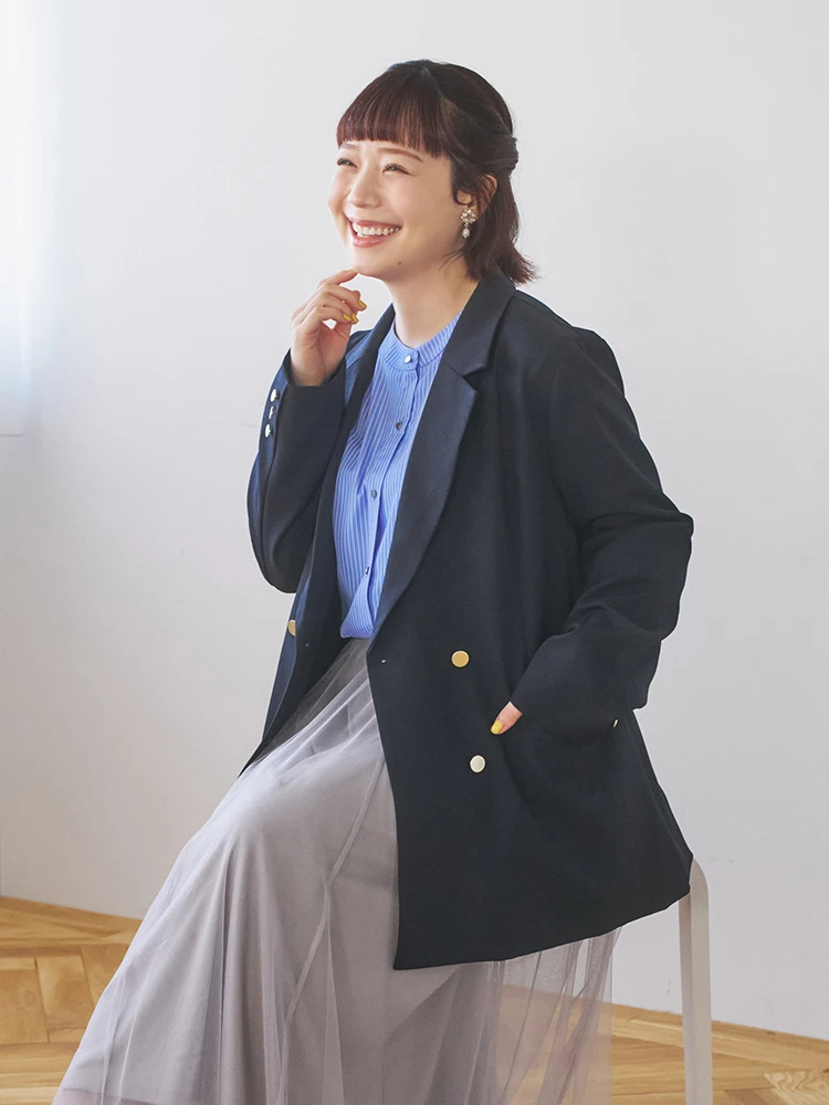Wテーラードジャケット（大きいサイズ・ぽっちゃり女子向け｜コート