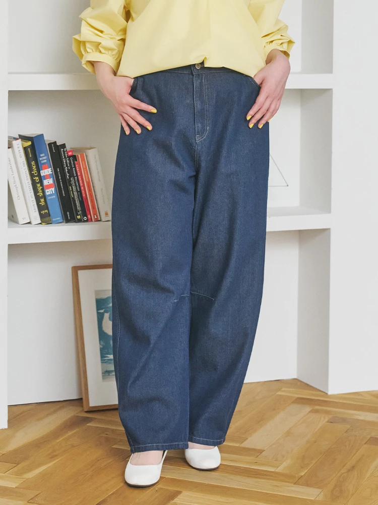 MADE IN TOMBOY ボリューム バレルレッグ デニム パンツ 29 バレルレックデニムパンツ（大きいサイズ・ぽっちゃり女子向け