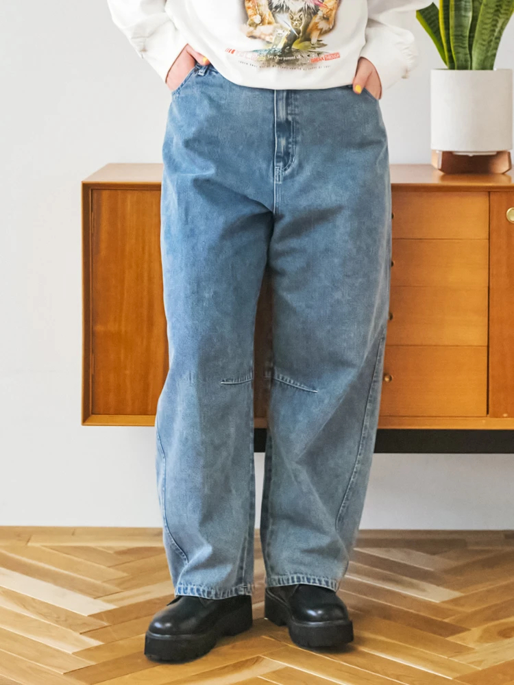 MADE IN TOMBOY ボリューム バレルレッグ デニム パンツ 29 MADE IN TOMBOY ボリューム バレルレッグ デニム パンツ 29