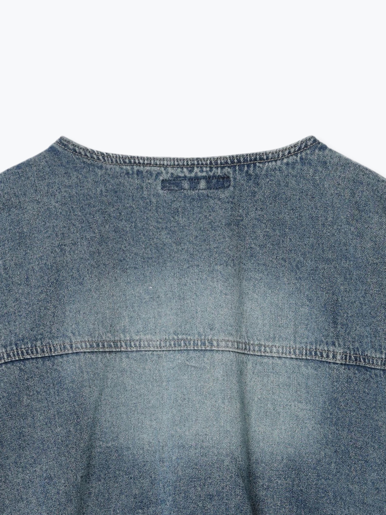 Super Beauty ノーカラージャケット デニム Super Beauty ノーカラージャケット デニム Super Beauty 水色ノー