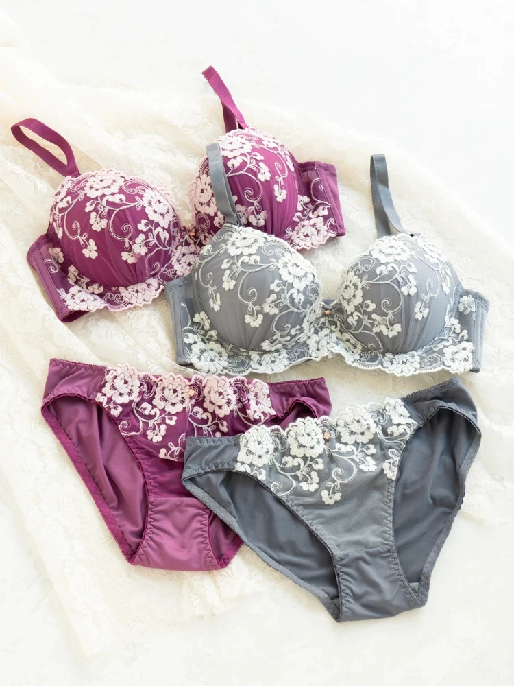 Re-J＆SUPURE(リジェイ＆スプル) |[D85-I95]クラシカルレースソフトワイヤーブラ＆ショーツ(モールドカップ)