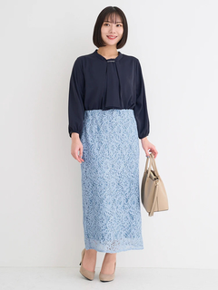 Re-J＆SUPURE(リジェイ＆スプル) |【WEB限定】レース刺繍ナロースカート