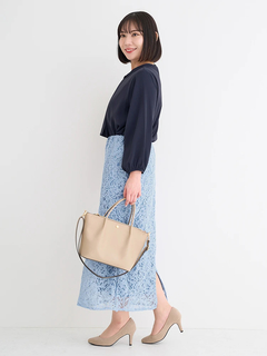 Re-J＆SUPURE(リジェイ＆スプル) |【WEB限定】レース刺繍ナロースカート