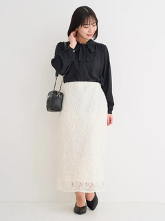 Re-J＆SUPURE(リジェイ＆スプル) |【WEB限定】レース刺繍ナロースカート