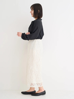 Re-J＆SUPURE(リジェイ＆スプル) |【WEB限定】レース刺繍ナロースカート