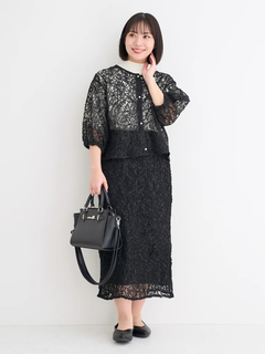 Re-J＆SUPURE(リジェイ＆スプル) |【WEB限定】レース刺繍ナロースカート