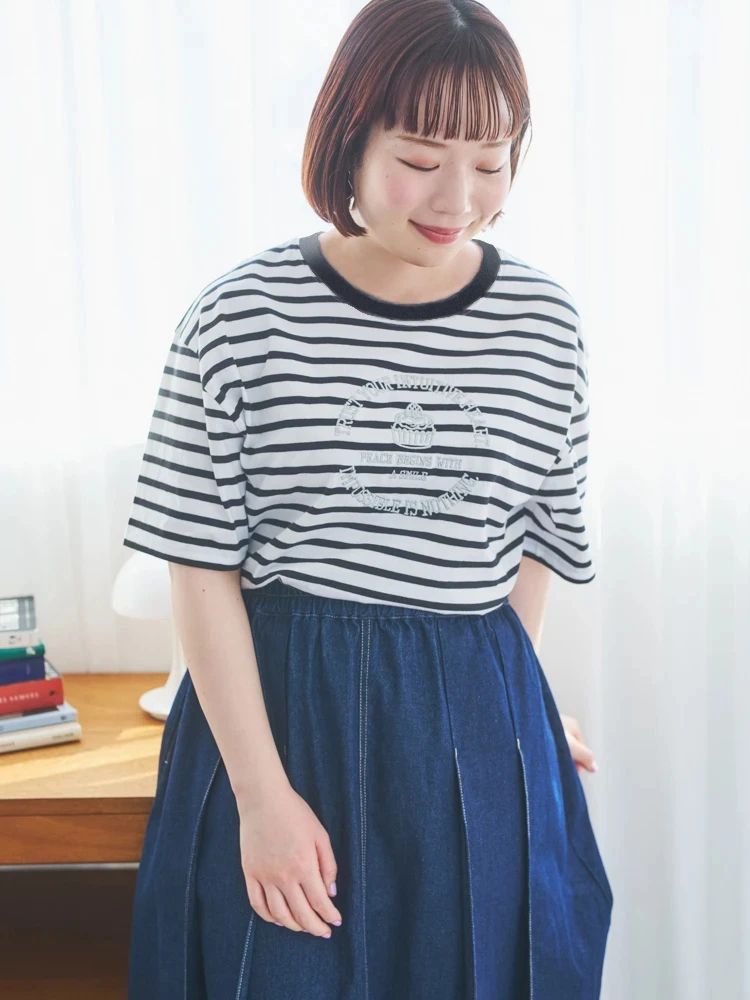 Re-J＆SUPURE(リジェイ＆スプル) |【接触冷感】デザートロゴ刺繍Tシャツ