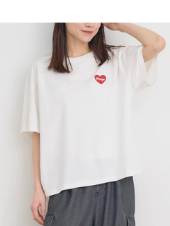 Re-J＆SUPURE(リジェイ＆スプル) |【接触冷感】ハートワッペンTシャツ