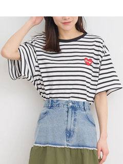 Re-J＆SUPURE(リジェイ＆スプル) |【接触冷感】ハートワッペンTシャツ