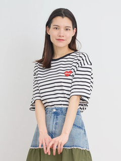 Re-J＆SUPURE(リジェイ＆スプル) |【接触冷感】ハートワッペンTシャツ