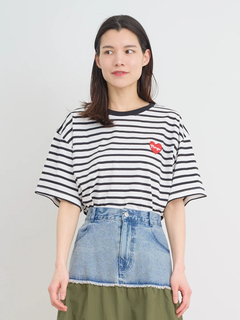 Re-J＆SUPURE(リジェイ＆スプル) |【接触冷感】ハートワッペンTシャツ