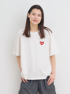 Re-J＆SUPURE(リジェイ＆スプル) |【接触冷感】ハートワッペンTシャツ