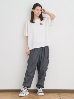 Re-J＆SUPURE(リジェイ＆スプル) |【接触冷感】ハートワッペンTシャツ