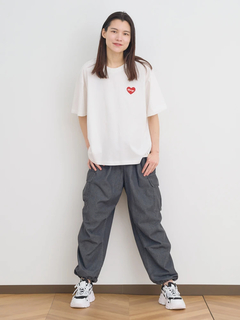 Re-J＆SUPURE(リジェイ＆スプル) |【接触冷感】ハートワッペンTシャツ