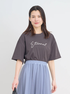 Re-J＆SUPURE(リジェイ＆スプル) |【接触冷感】筆記体刺繍ロゴTシャツ