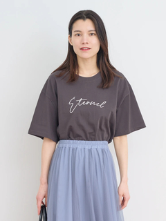 Re-J＆SUPURE(リジェイ＆スプル) |【接触冷感】筆記体刺繍ロゴTシャツ