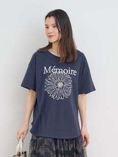 Re-J＆SUPURE(リジェイ＆スプル) |【接触冷感】フラワー×ロゴ刺繍Tシャツ