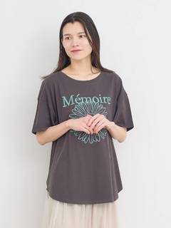 Re-J＆SUPURE(リジェイ＆スプル) |【接触冷感】フラワー×ロゴ刺繍Tシャツ