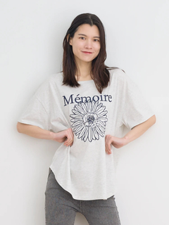 Re-J＆SUPURE(リジェイ＆スプル) |【接触冷感】フラワー×ロゴ刺繍Tシャツ