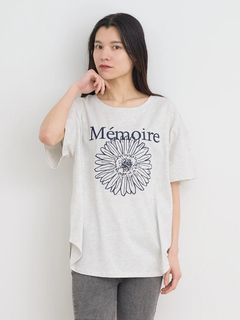 Re-J＆SUPURE(リジェイ＆スプル) |【接触冷感】フラワー×ロゴ刺繍Tシャツ