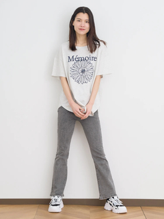 Re-J＆SUPURE(リジェイ＆スプル) |【接触冷感】フラワー×ロゴ刺繍Tシャツ