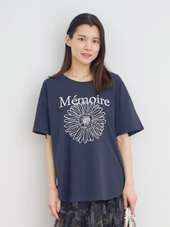 Re-J＆SUPURE(リジェイ＆スプル) |【接触冷感】フラワー×ロゴ刺繍Tシャツ