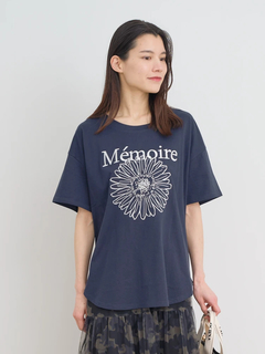 Re-J＆SUPURE(リジェイ＆スプル) |【接触冷感】フラワー×ロゴ刺繍Tシャツ