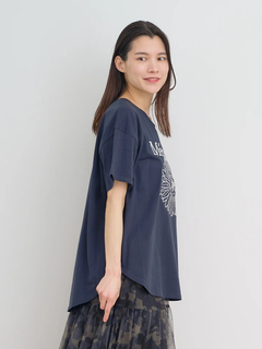 Re-J＆SUPURE(リジェイ＆スプル) |【接触冷感】フラワー×ロゴ刺繍Tシャツ