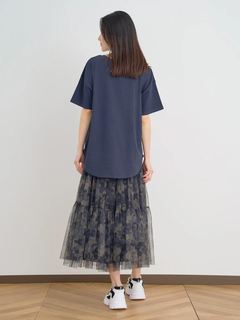 Re-J＆SUPURE(リジェイ＆スプル) |【接触冷感】フラワー×ロゴ刺繍Tシャツ