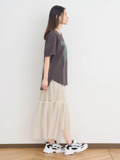 Re-J＆SUPURE(リジェイ＆スプル) |【接触冷感】フラワー×ロゴ刺繍Tシャツ