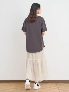 Re-J＆SUPURE(リジェイ＆スプル) |【接触冷感】フラワー×ロゴ刺繍Tシャツ