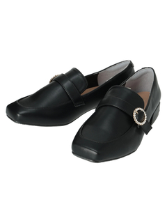 Re-J＆SUPURE(リジェイ＆スプル) |【la farfa SHOES/ラ・ファーファシューズ】ビジュー付きスクエアローファー